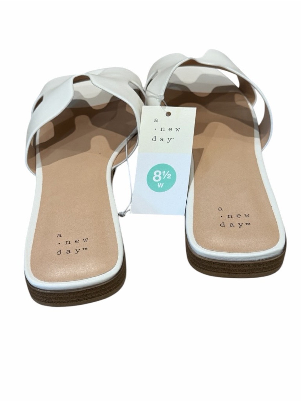 a new day White Cutout Slide Sandals 8.5 W - Picture 3 of 3